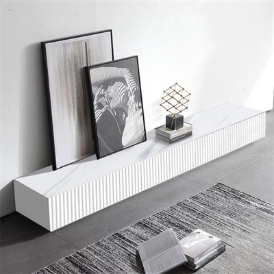 TV-meubel met verticale patroonverf